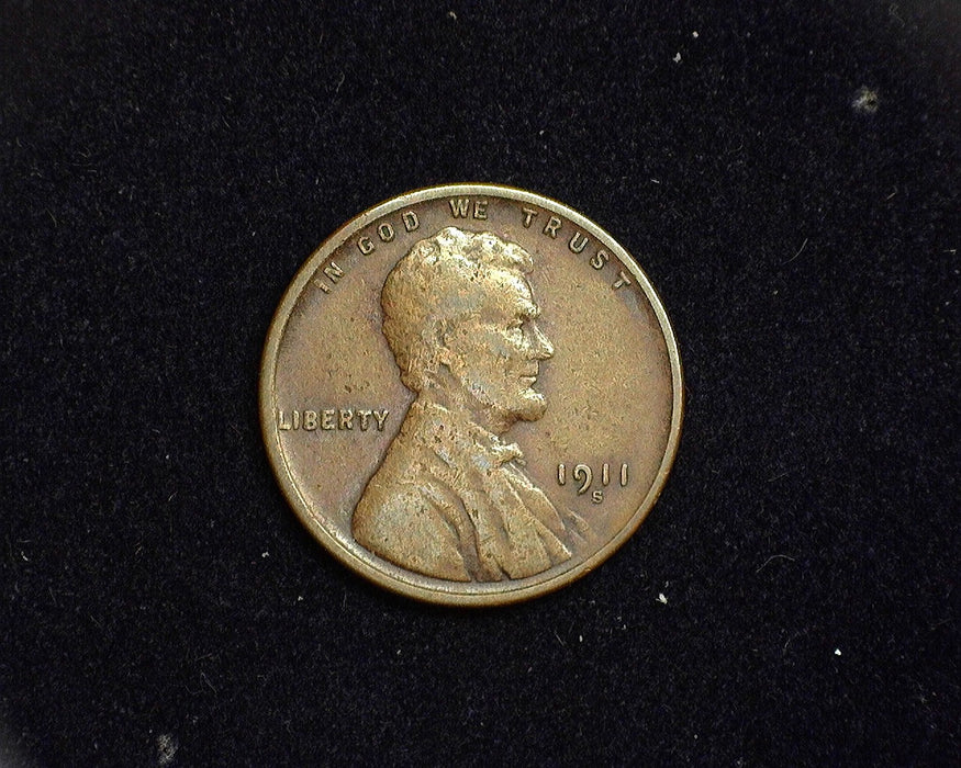 1911 S Lincoln Wheat Cent F - US Coin