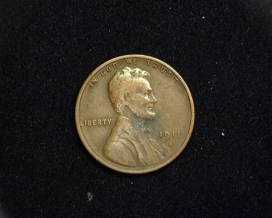 1911 S Lincoln Wheat Cent F - US Coin