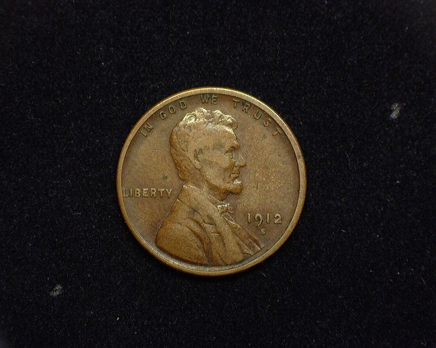 1912 S Lincoln Wheat Cent F - US Coin