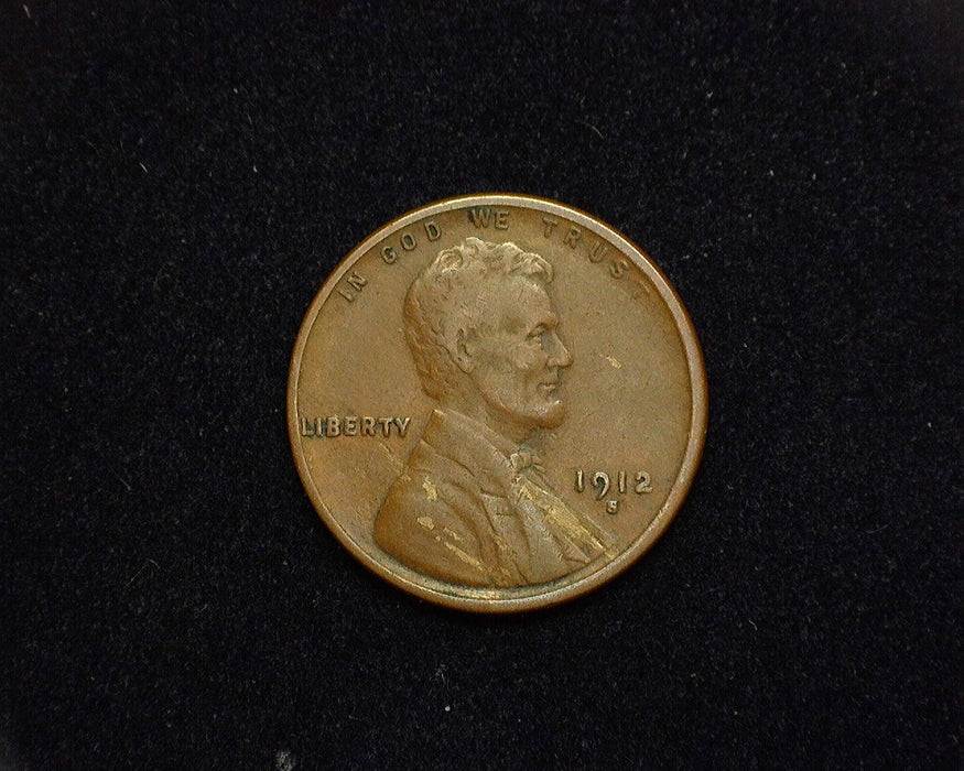 1912 S Lincoln Wheat Cent F - US Coin