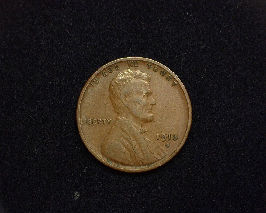 1913 S Lincoln Wheat Cent F - US Coin