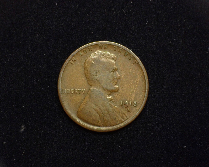 1913 S Lincoln Wheat Cent VG - US Coin