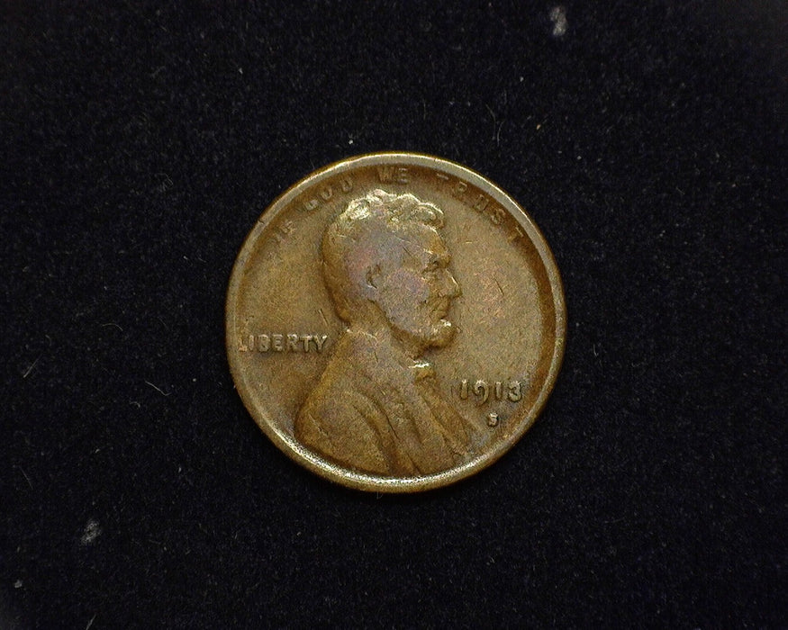 1913 S Lincoln Wheat Cent F - US Coin