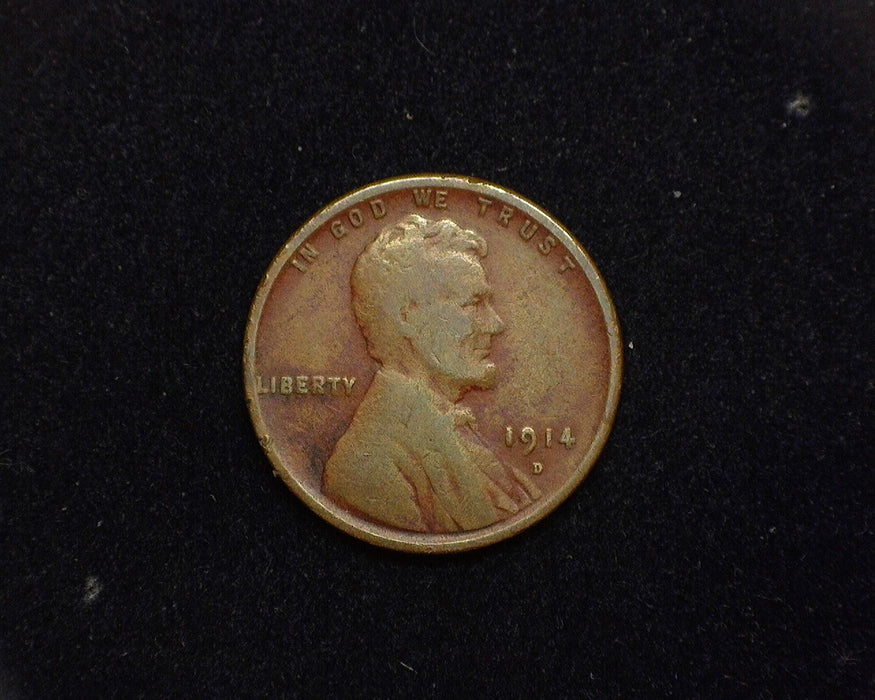 1914 D Lincoln Wheat Cent VG - US Coin