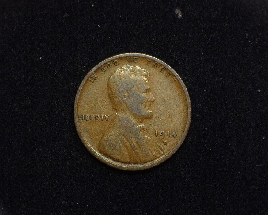 1914 D Lincoln Wheat Cent F - US Coin