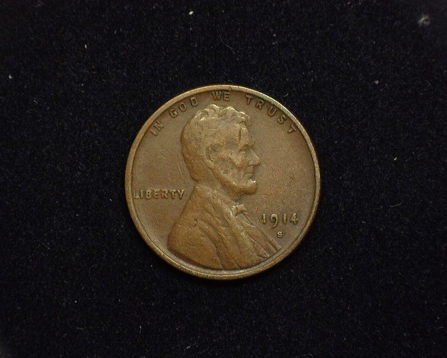 1914 S Lincoln Wheat Cent F - US Coin