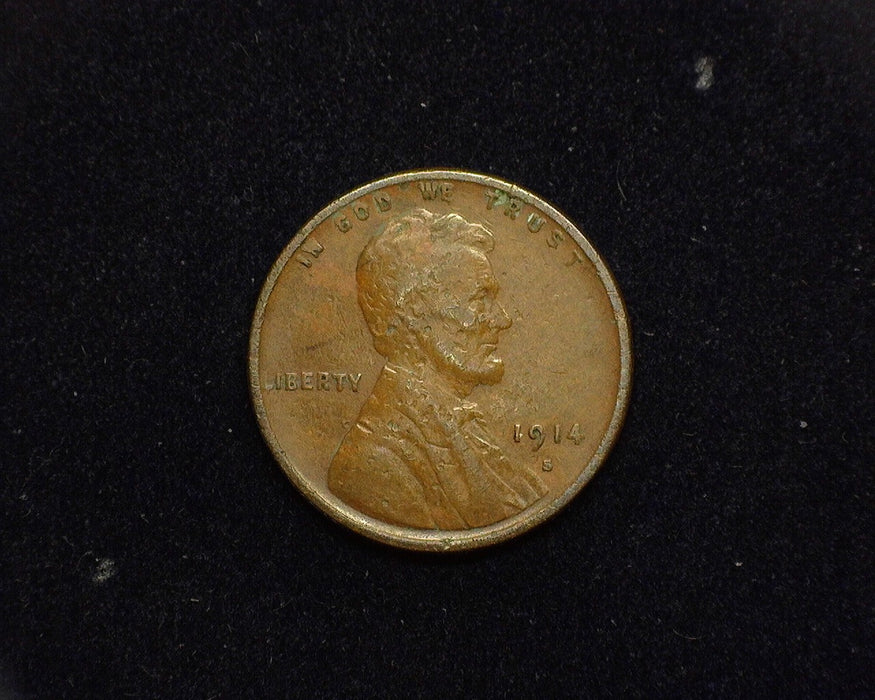 1914 S Lincoln Wheat Cent F - US Coin