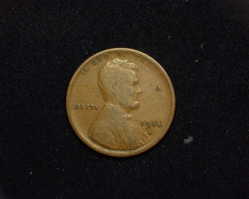 1914 S Lincoln Wheat Cent VG - US Coin