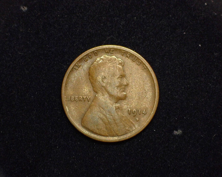 1914 S Lincoln Wheat Cent VG - US Coin