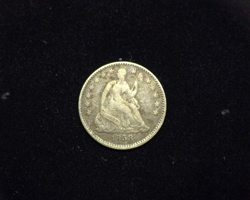 1858 Liberty Seated Half Dime F - US Coin