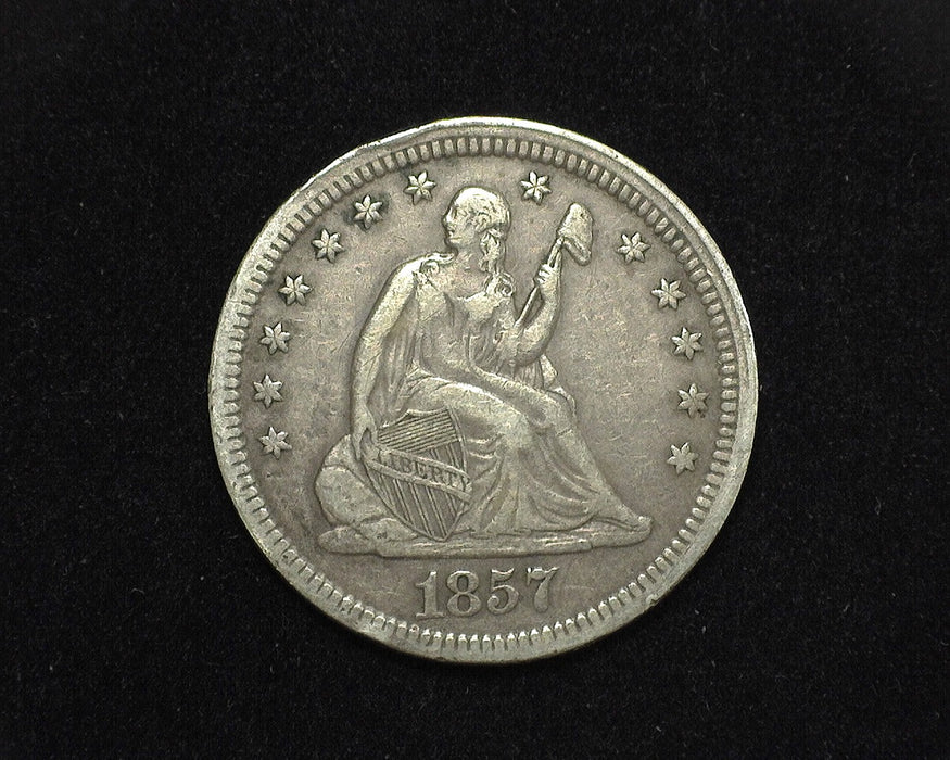 1857 Liberty Seated Quarter VF/XF - US Coin