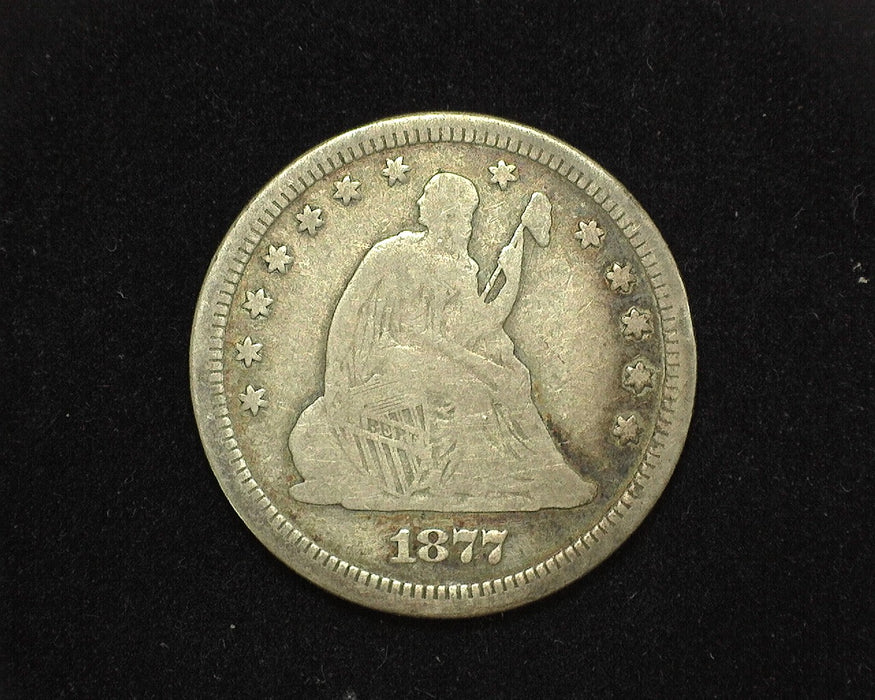 1877 S Liberty Seated Quarter VG - US Coin