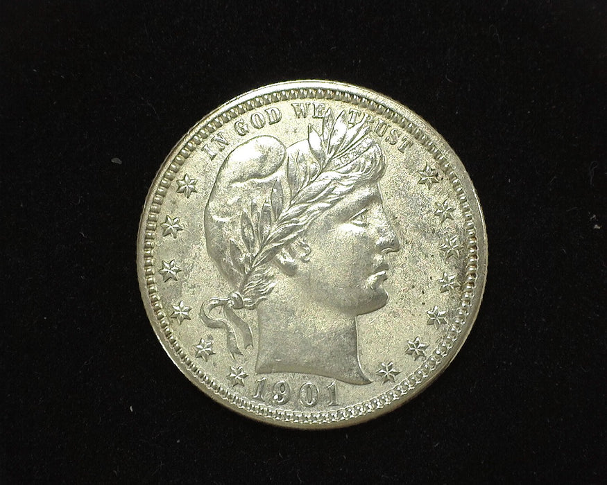 1901 Barber Quarter UNC - US Coin