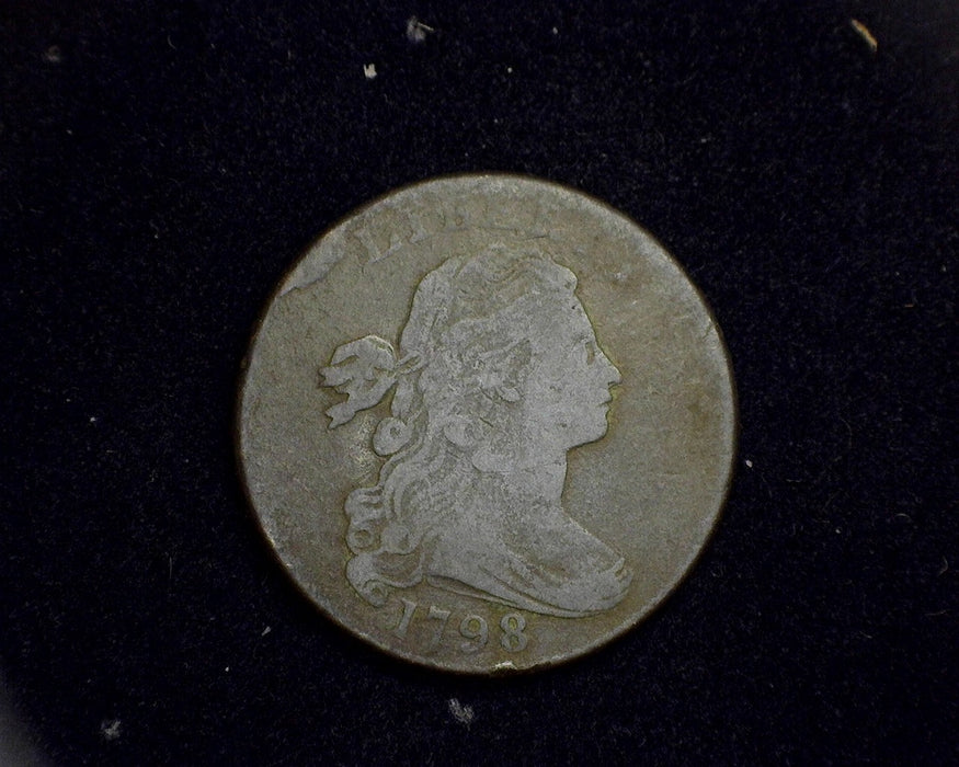 1798 Large Cent Draped Bust Cent F - US Coin