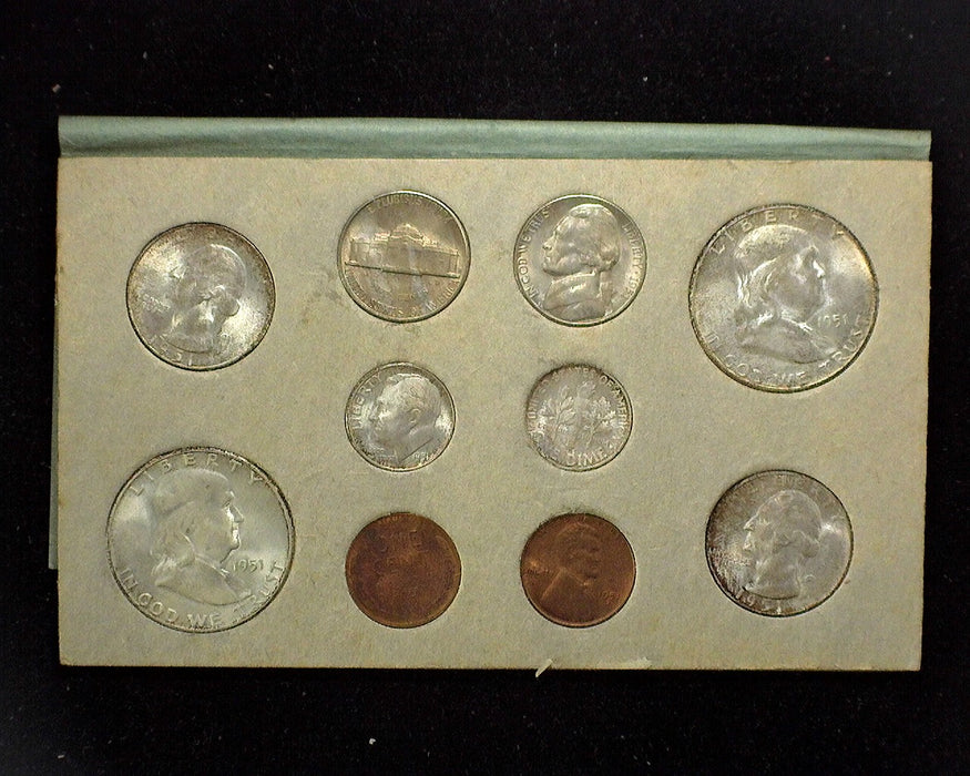 1951 Mint set in the original envelope and cardboards. Nicely toned double coins from all the mints. Nice set.