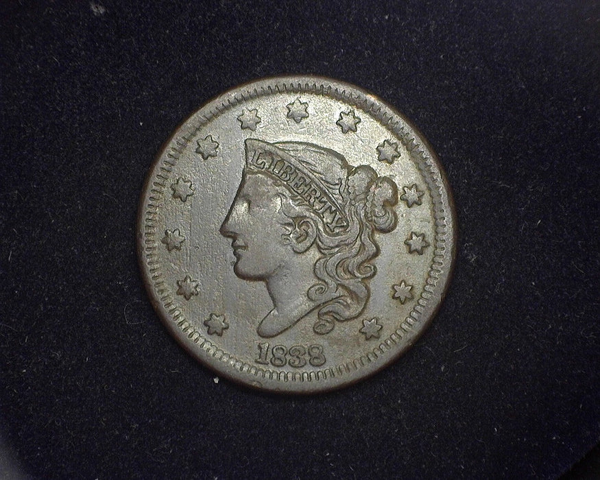 1838 Large Cent Matron Cent VF - US Coin