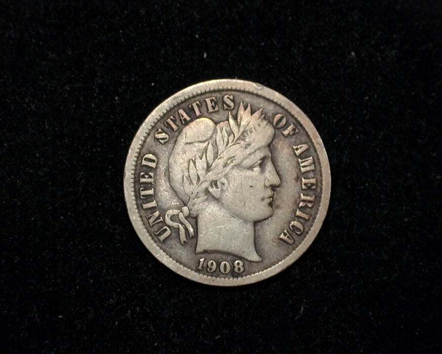 1908 Barber Dime F - US Coin