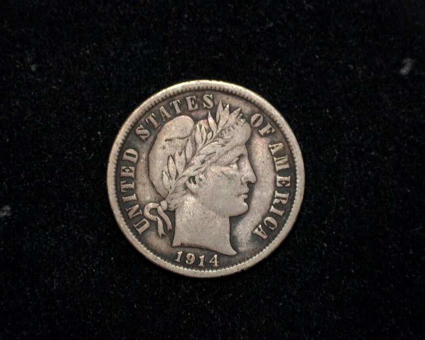 1914 D Barber Dime VF - US Coin