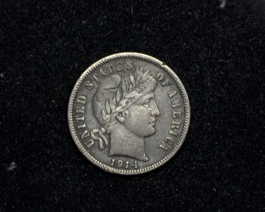 1914 D Barber Dime VF - US Coin