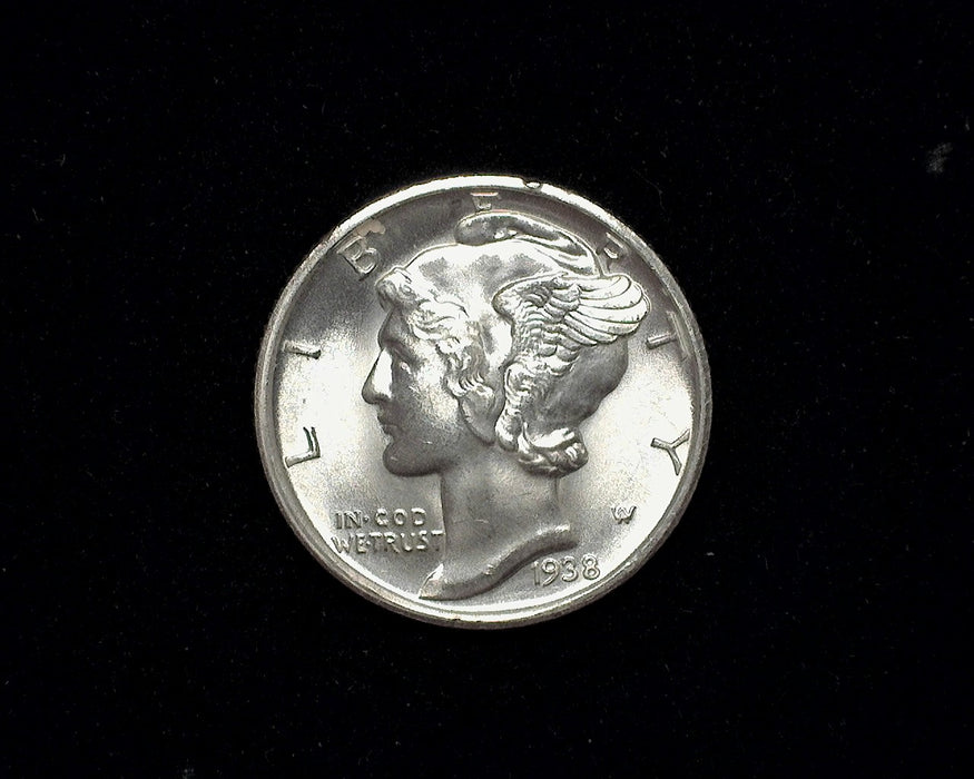 1938 D Mercury Dime BU MS-63 FSB - US Coin