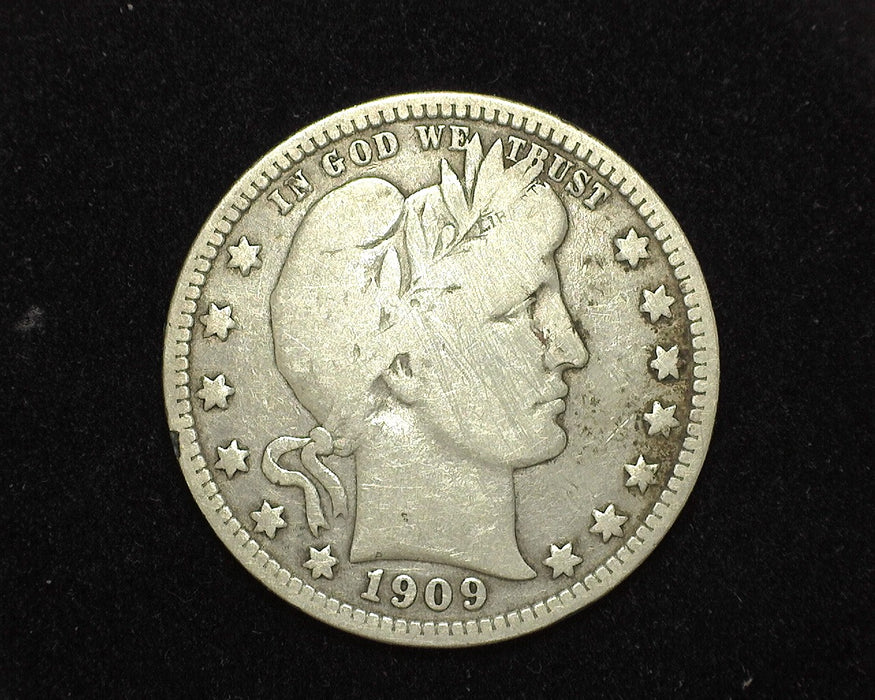 1909 D Barber Quarter F - US Coin