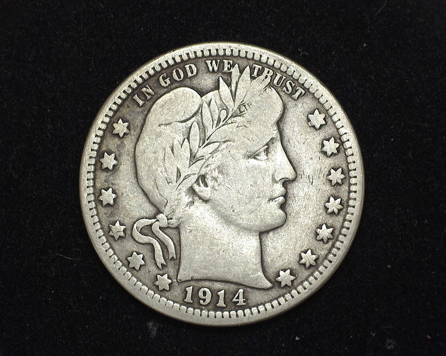 1914 Barber Quarter F - US Coin