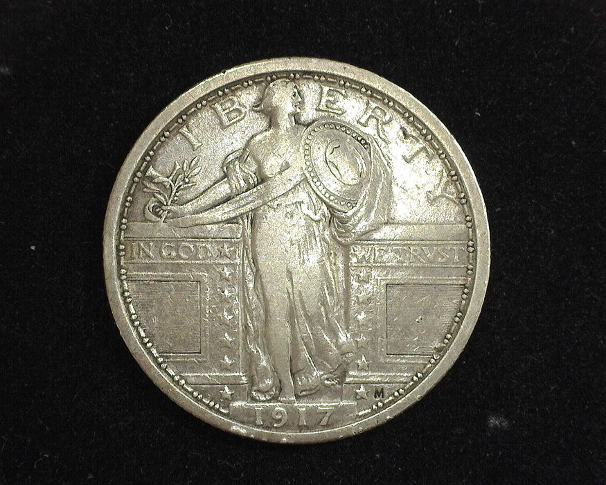 1917 Type 1 Standing Liberty Quarter VF - US Coin