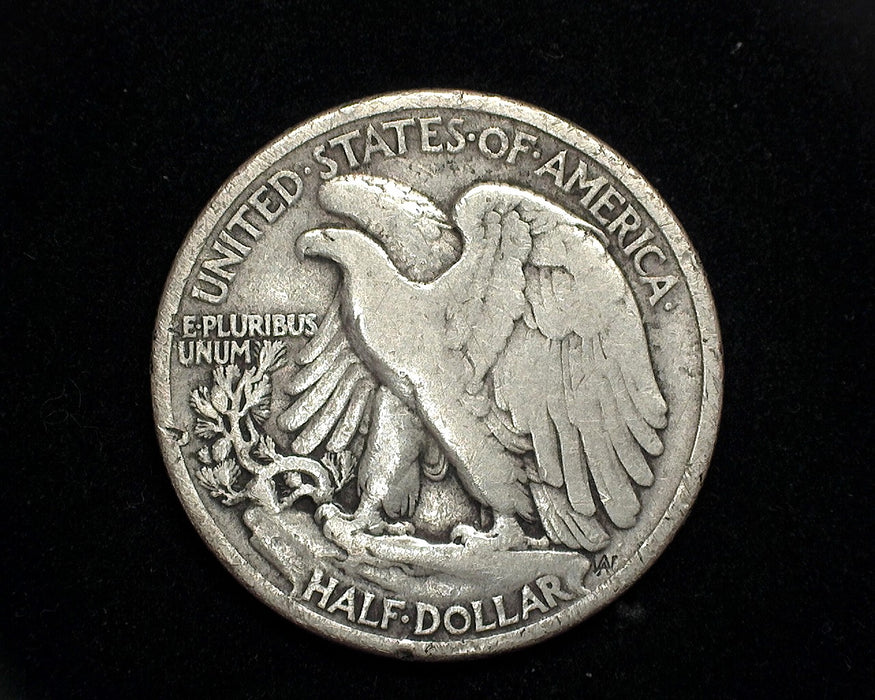 1916 D Walking Liberty Half Dollar VG Obverse. - US Coin