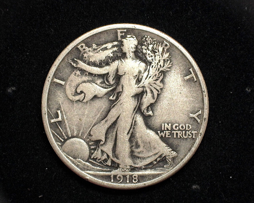 1918 S Walking Liberty Half Dollar F - US Coin