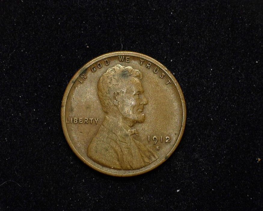 1912 S Lincoln Wheat Cent F - US Coin