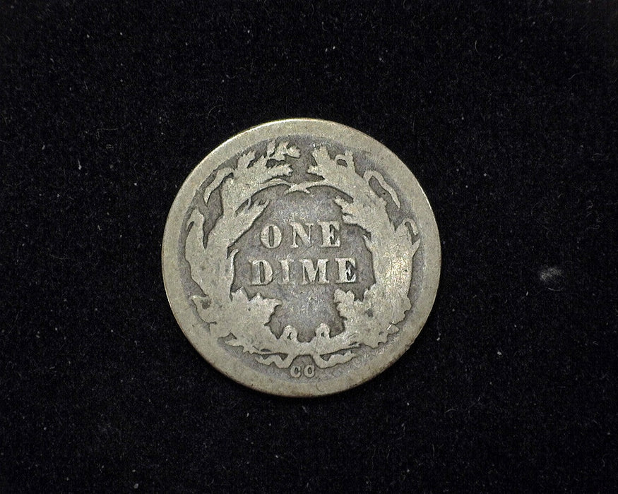 1876 CC Liberty Seated Dime VG - US Coin