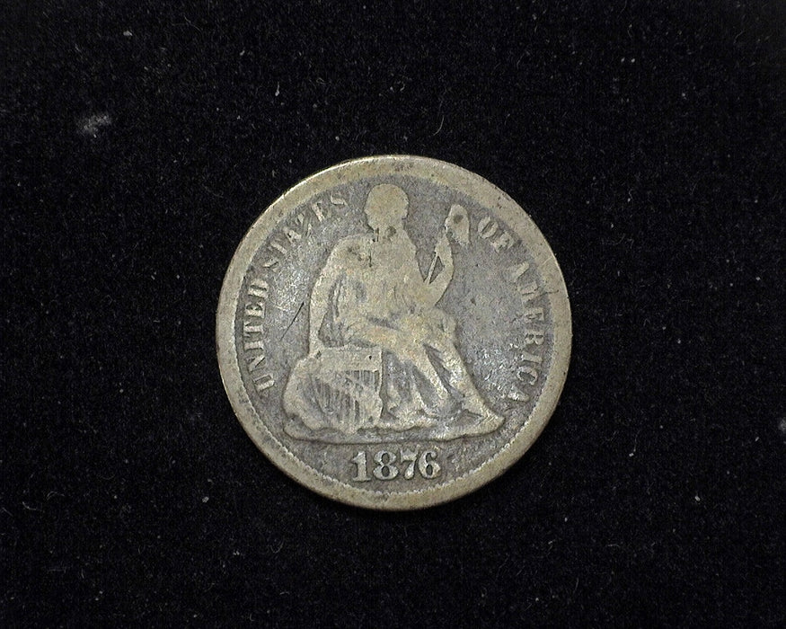 1876 CC Liberty Seated Dime VG - US Coin