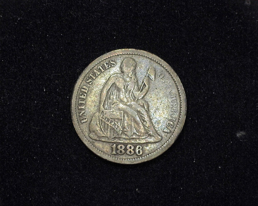 1886 Liberty Seated Dime F - US Coin