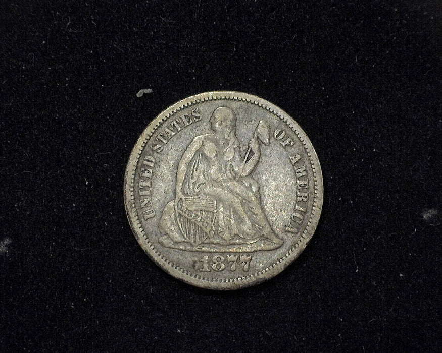 1877 Liberty Seated Dime F/VF - US Coin