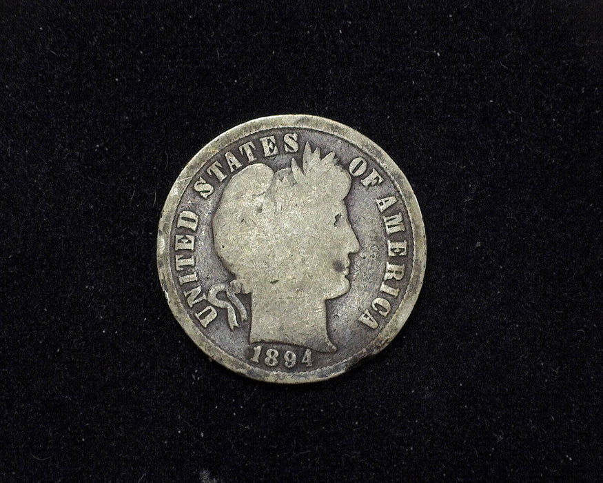 1894 Barber Dime G Rim damage - US Coin