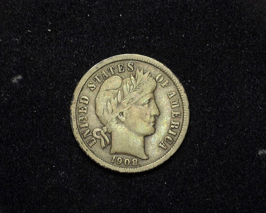 1908 D Barber Dime F - US Coin