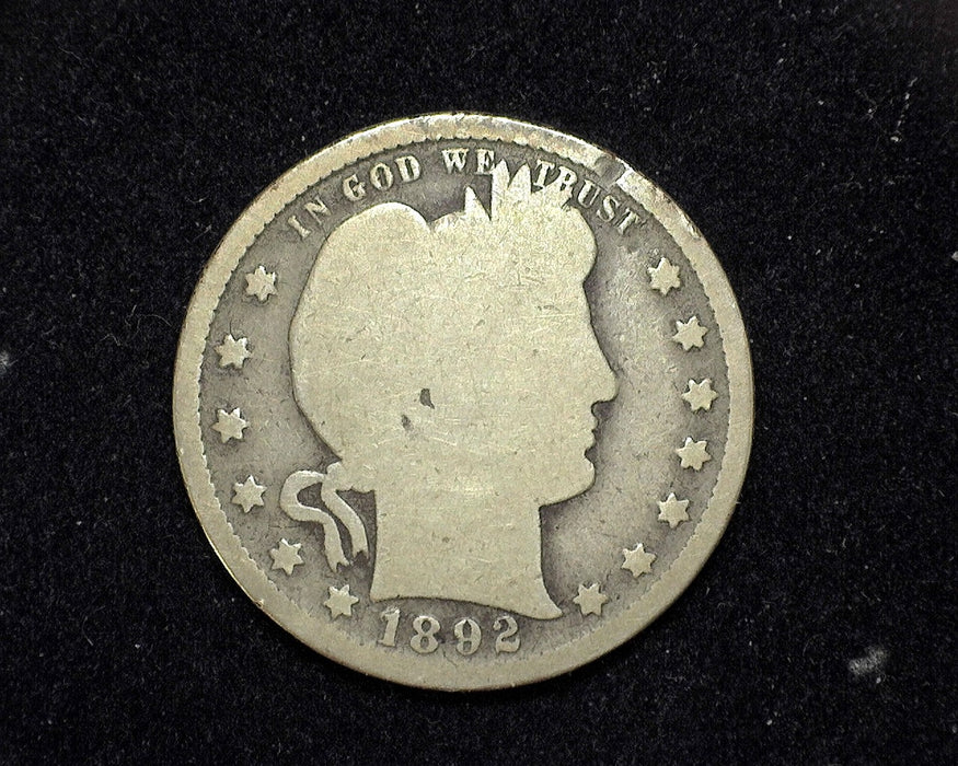 1892 S Barber Quarter AG - US Coin