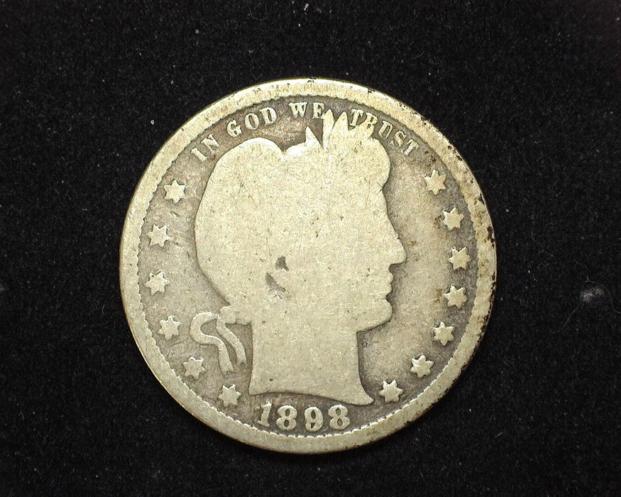 1898 S Barber Quarter G - US Coin