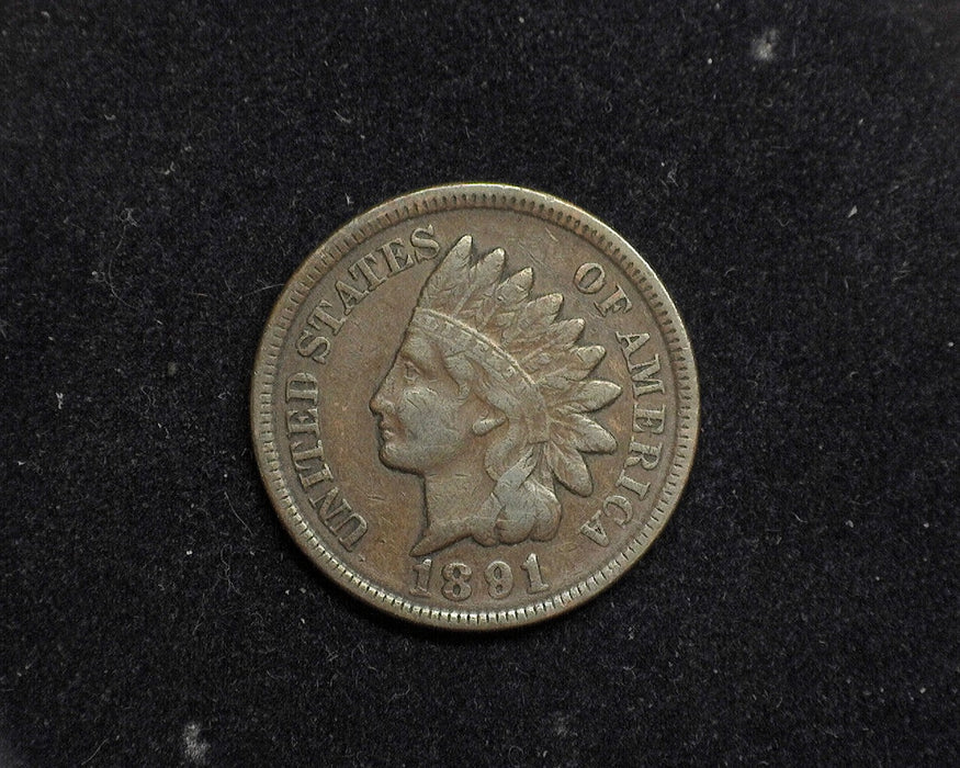 1891 Indian Head Penny/Cent VF - US Coin