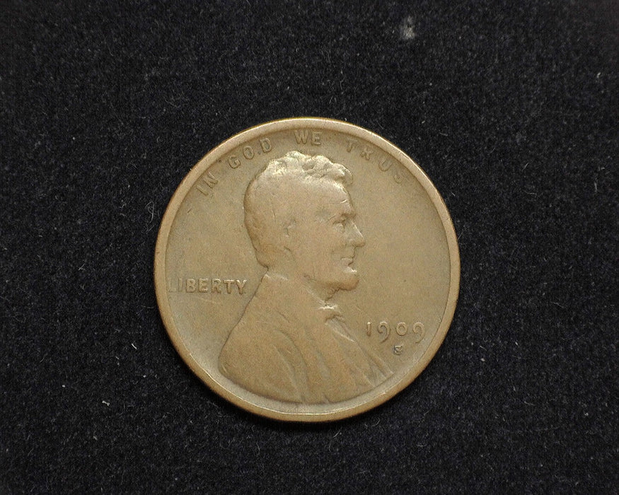 1909 S Lincoln Wheat Penny/Cent F - US Coin