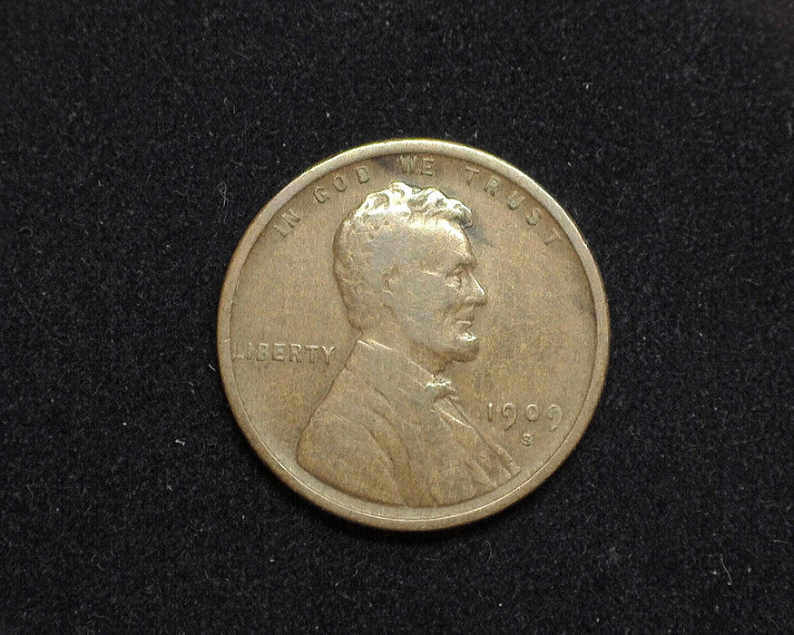 1909 S Lincoln Wheat Penny/Cent F - US Coin