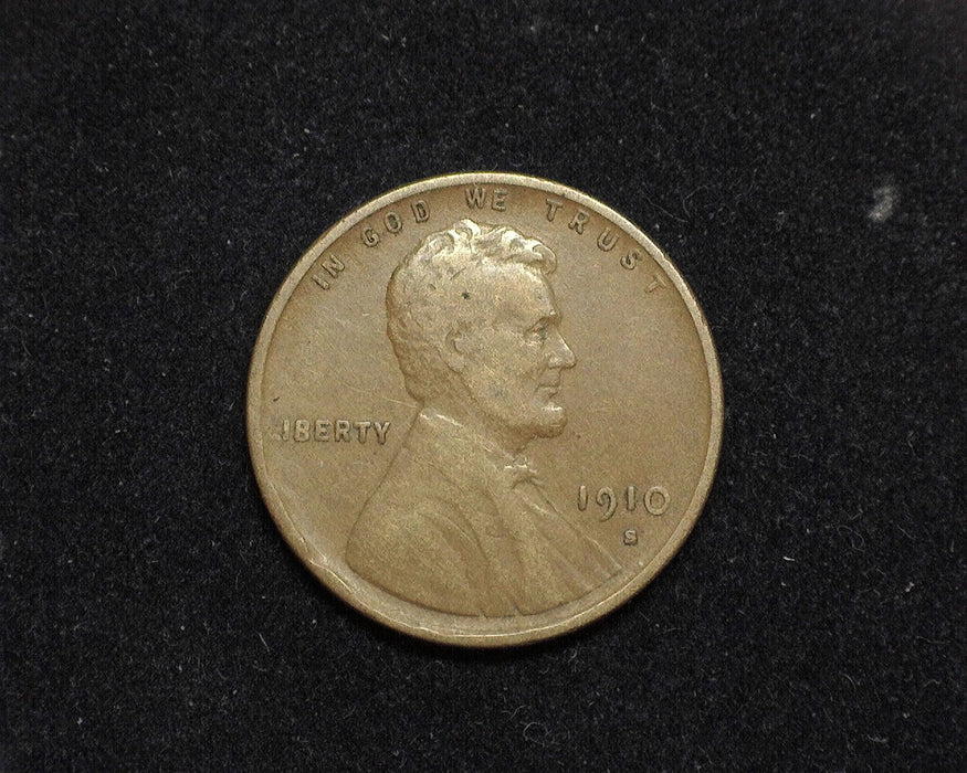 1910 S Lincoln Wheat Penny/Cent F - US Coin