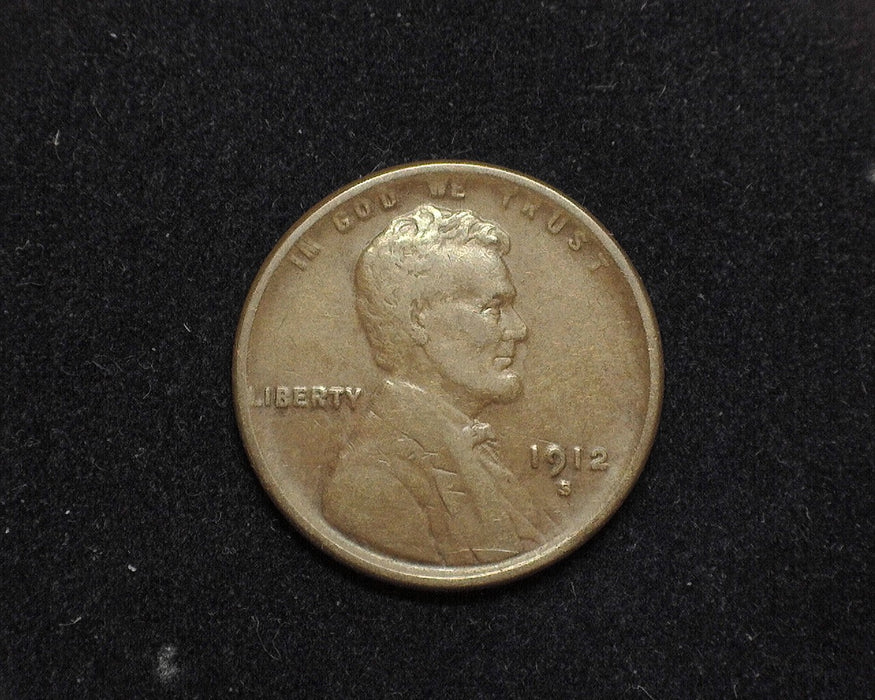 1912 S Lincoln Wheat Penny/Cent F - US Coin