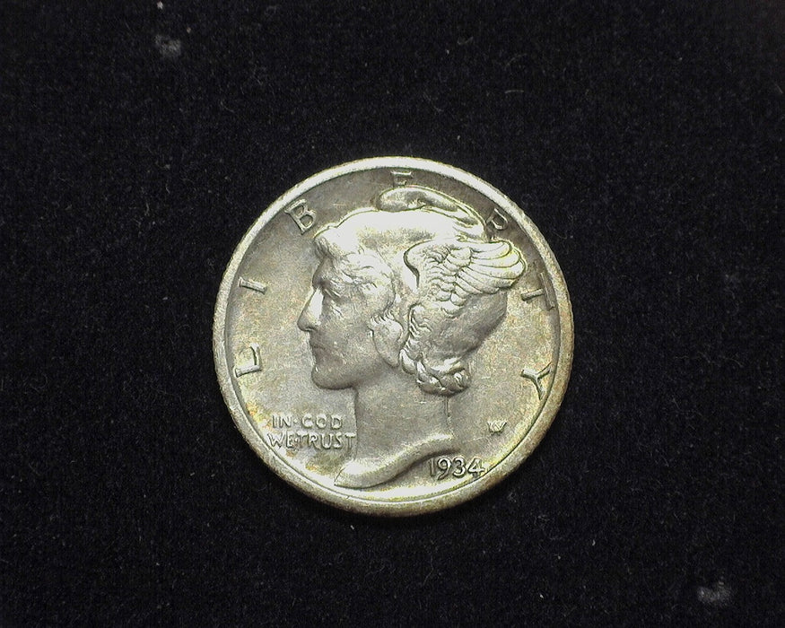 1934 D Mercury Dime AU - US Coin