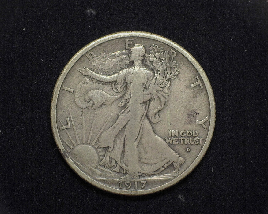 1917 D Liberty Walking Half Dollar F Obverse - US Coin