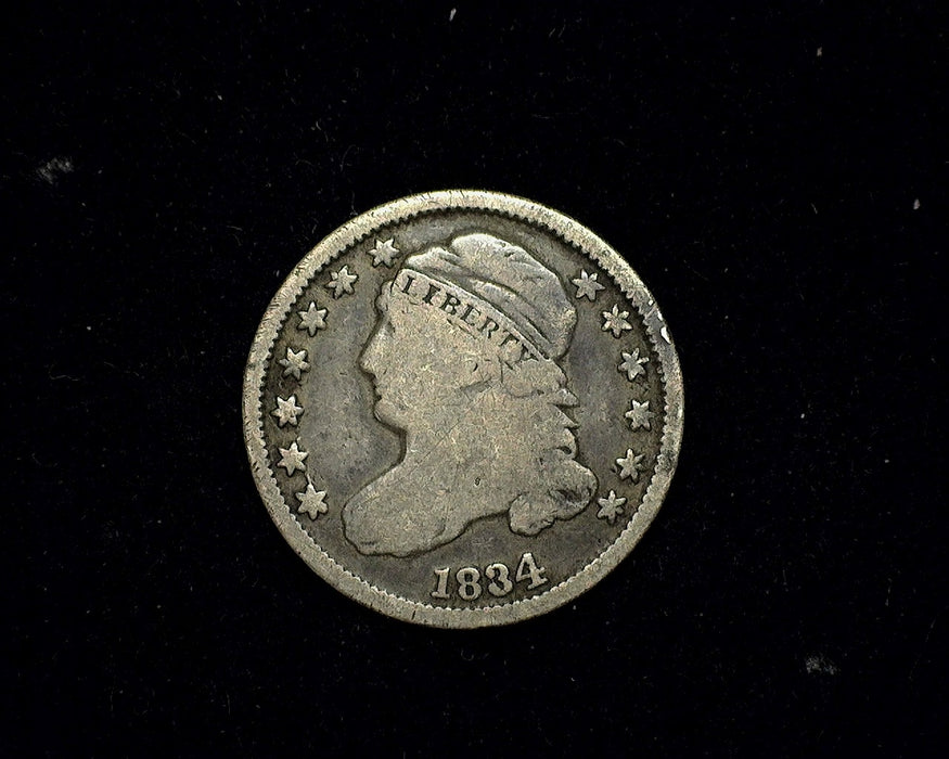 1834 Capped Bust Dime F - US Coin