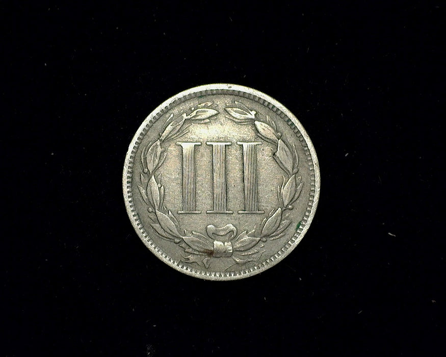 1869 Three Cent Nickel VG - US Coin