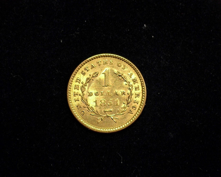 1851 Type 1 Liberty Gold Dollar BU Choice - US Gold Coin