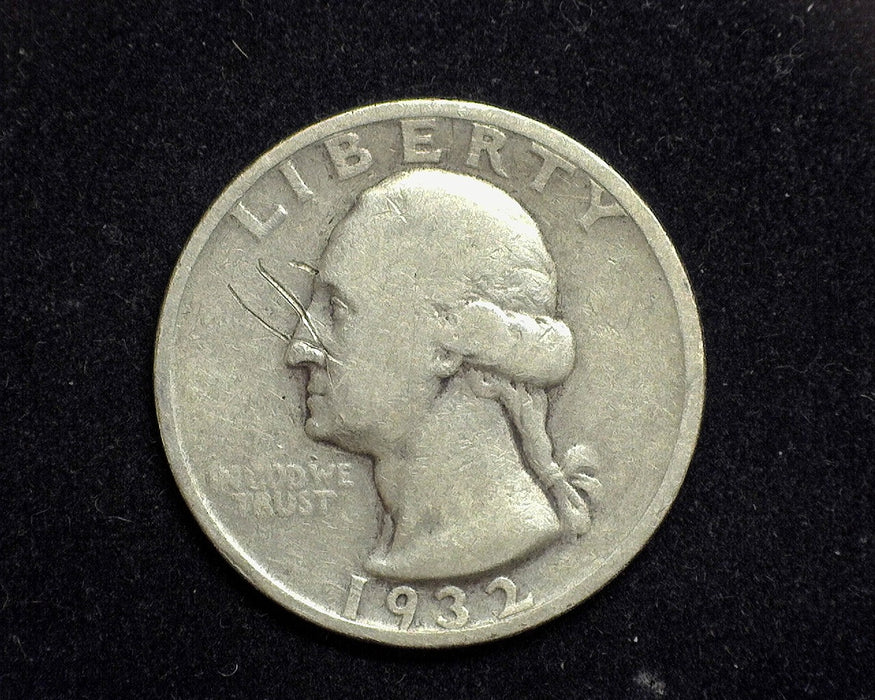 1932 S Washington Quarter F Scratches - US Coin