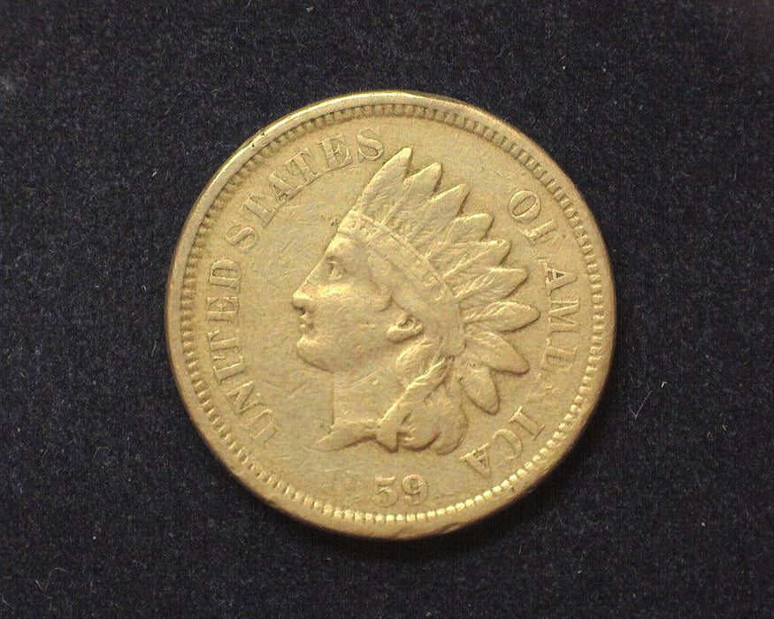 1859 Indian Head Penny/Cent F - US Coin